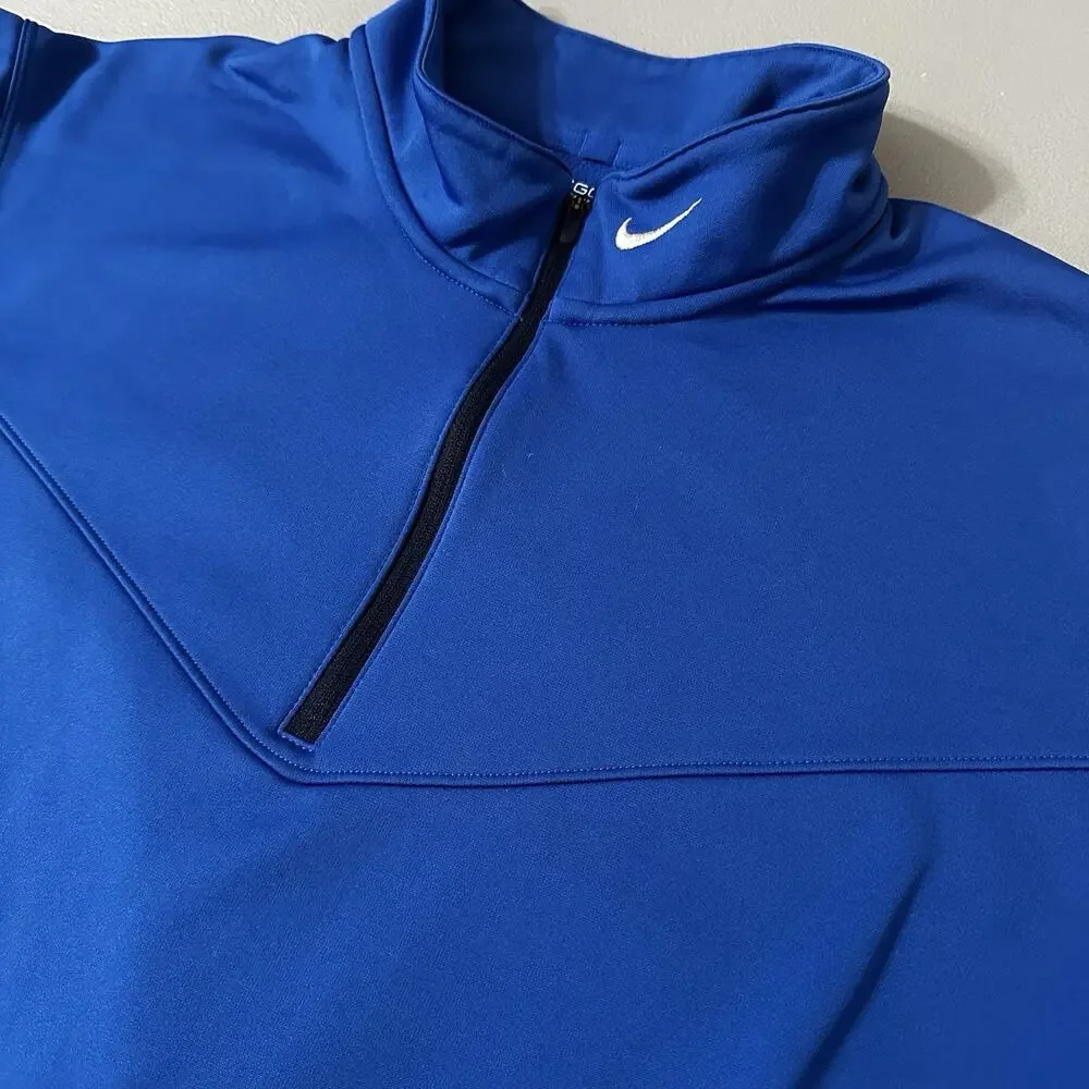 Nike Golf Tour Performance Therma-fit Blue XL 1/4 Zip Pullover.